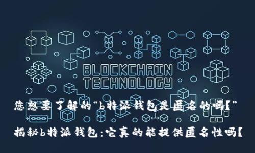 您想要了解的“b特派钱包是匿名的吗？”

揭秘b特派钱包：它真的能提供匿名性吗？